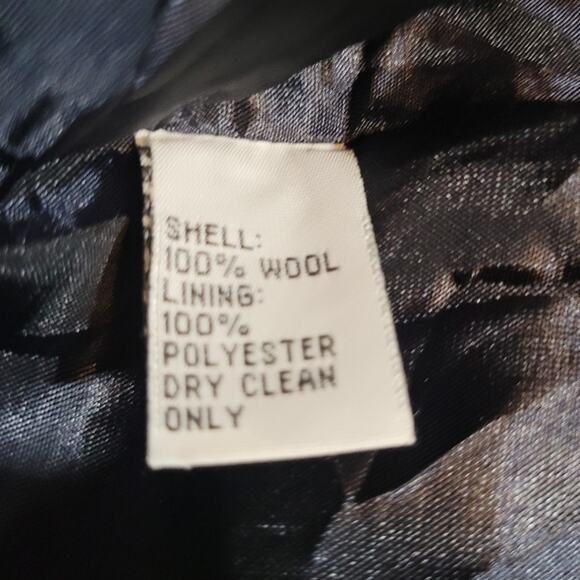 TALBOTS Black Wool Blazer Jacket 10P USA Made Classic Career Minimalist Quietlux - Picture 7 of 11